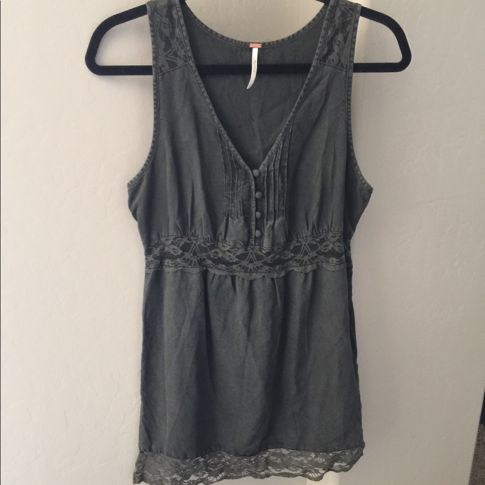 Free People Lace Trim Dress